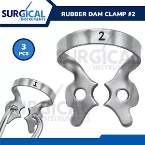 3 Stck. Endodontische Gummidammklemmen #2 Edelstahl Chirurgische Zahnmedizin Deutsch Gr - Bild 1 von 7