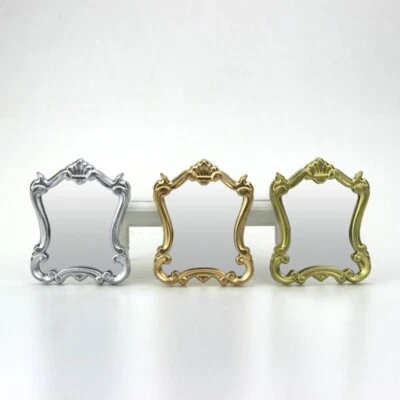 1:12 Miniatura Casa de Muñecas Marco Europeo Espejo Dorado Retro Muebles Accesorios Foto 1 de 4