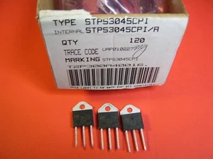 [10pcs] STPS3045CPI SCHOTTKY DIODE 2x15A 45V TOP-3I STM - Picture 1 of 1
