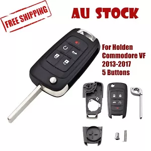 5 Buttons For Holden Commodore VF 2013-2017 Flip Remote Car Key Shell Case Fob - Picture 1 of 2