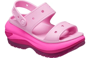 Crocs Mega Crush sandalo platform rosa bolla viola donna taglia 8 210884 6 pezzi - Foto 1 di 12