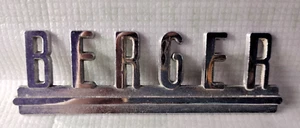 BERGER - EMBLEMA CONCESSIONARIA AUTO IN METALLO - VINTAGE - Foto 1 di 2