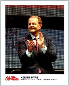 Kermit Davis Hand Signed 8 x10 Photo -Ole Miss Rebels Mens Basketball Head Coach - Picture 1 of 2