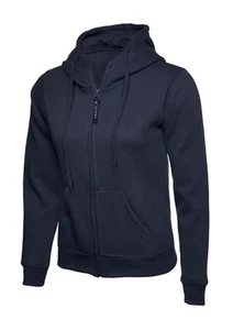 Uneek - Sweatshirt Berzip Kapas/Polyester Wanita (Biru Navy, Saiz 2XL) - Picture 1 of 1