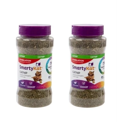 Paquete de 2 SMARTYKAT hierba gatera para gatos y gatitos, bote agitador 2 onzas - hierba gatera verde - Imagen 1 de 4