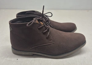 Soviet Men's desert Boots Brown Faux Suede Lace up Size: 8 ( New Other) - Picture 1 of 13