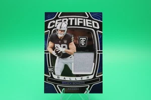 Brock Bowers 3 Color Patch 2024 Panini Totally Certified Baller Blue /75 #CB-BRB - Picture 1 of 8