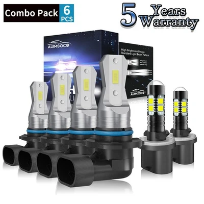 Faros LED para Ford Thunderbird 1990-1993 haz alto/bajo + luz antiniebla 36000LM Foto 1 de 4