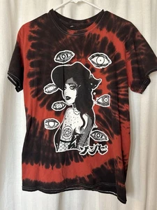 Tee: Witch Eyes Zombie Makeout Club Med 2021 Goth Eyeball Dbl Sided Shirt - Bild 1 von 6