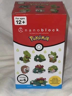 Nanoblock NAN22458S (2022) Pokemon Grass Type 6 Pcs - NEW IN BOX - SEALED JAPAN - Image 1 of 4
