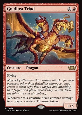 Goldlust Triad 0034 Non Foil Rare Tarkir Dragonstorm Commander MTG NM - Image 1 of 2