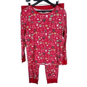 Star Wars Set Pigiama Natalizio Donna XL - Rosso Vacanze Cotone 2 Pezzi - Foto 1 di 8
