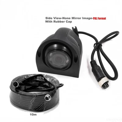 4 PIN PAL CCD Color Front / Side View Camera IR Waterproof + 10m For Truck Van - Image 1 of 4
