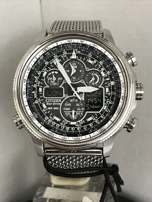 Citizen Men’s Eco Drive Navihawk A-T Alarm Chrono Radio Controlled BraceletWatch - Image 1 of 4