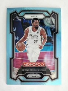 /199 Spencer Dinwiddie /PG Nets | 2023-24 Panini Monopoly Light Blue Prizm #11 - Picture 1 of 8