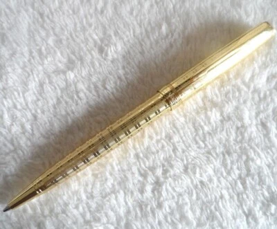 Excellent Gold Circle Parker Sonnet (F) Nib Ballpoint Pen Blue Ink Refill No Box