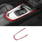 For Bmw Z4 G29 2019-2022 Red Carbon Fiber Middle Console Gear Shift Frame Trim