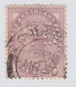 Estampilla Perfin en Gran Bretaña QV usada A21P15F5265 - Imagen 1 de 1