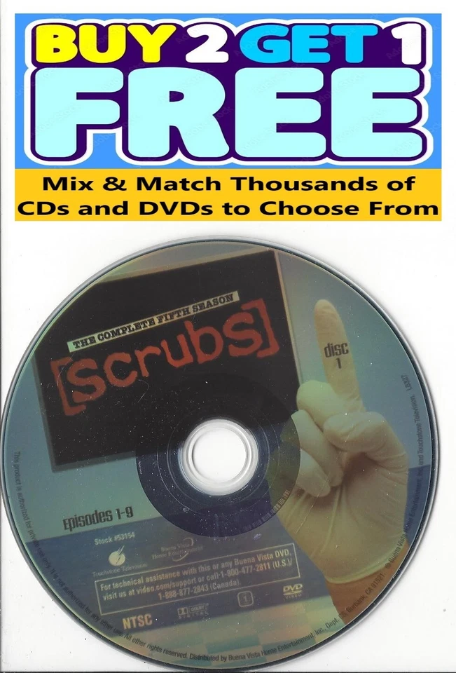 Scrubs (DVD) Fifth Season 5 Disc 1 Replacement Disc Original U.S. Issue! Foto 1 de 1