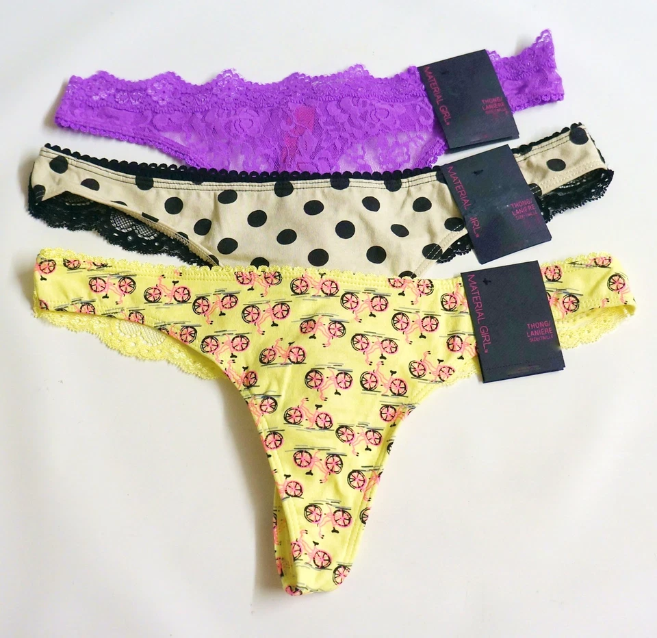 Tanga bragas de encaje floral Material Girl para mujer S,M,L Foto 1 de 1