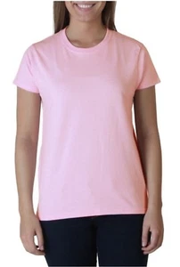 Damen T-Shirt Übergröße weich Stretch Baumwolle Rundhals rosa Oberteil ⭐️LECKEN⭐️ - Bild 1 von 2