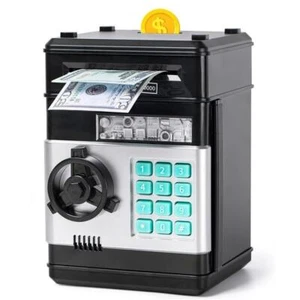 Piggy Bank, Saving Box, Cash Coin Can Safe Bank Electronic Coin Money Bank,Black - Picture 1 of 8