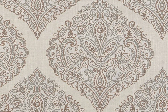 Belle Maison ARABELLA PARCHMENT Nylon Blend Beige Floral Ikat Drapery Uph Fabric - Image 1 of 1