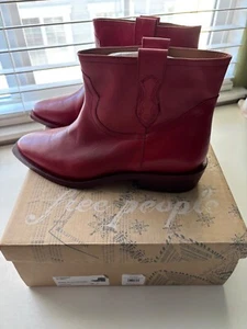 Free People Sunday Saloon DAMENSTIEFEL/STIEFELETTEN ROT GRÖSSE 9 - Bild 1 von 5