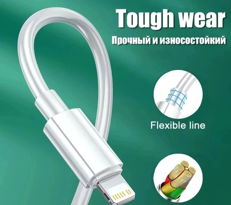  OEM USB Fast Charger Cable Charging Cord For iPhone 7 8 10 11 12 13 - Image 1 of 4