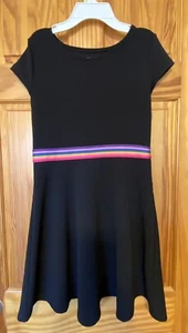 Girls The Children’s Place Cap Sleeve Black Dress Size L 10/12 - Brand New! - Picture 1 of 6