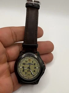 Timex Expedition Wrist Watch Indglo 50M Water Resistance Leather Band Stainless - Picture 1 of 7