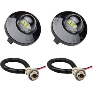 2PCS For Ford F150 F250 F350 LED License Plate Lights with Wiring harness Socket