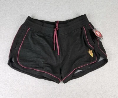 Women's XL Colosseum Black Arizona State University Lounge Jogger Shorts ASU - Image 1 of 4