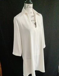 Camila Casual Cream Sheer Shift Dress Size 10 - Picture 1 of 12