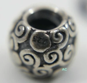 Original Pandora Swirl Herzen Wirbel und Punkte Charm Bead 79161 790161 mit Etikett - Bild 1 von 2