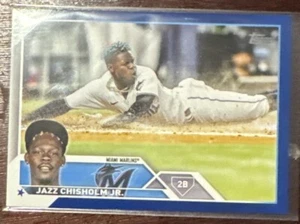 2023 Topps Serie 1 Jazz Chisholm Jr. #172 Royal Blue Parallel Miami Marlins - Imagen 1 de 2