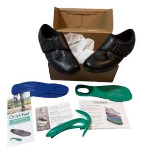 OrthoFeet Arcadia Black 7.5 D Wide Hook & Loop Women's MODEL 810 New In Box - Picture 1 of 9
