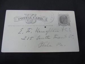 1875 ANTIQUE US Postal Card Lady Liberty 1c Gloversville, NY - Picture 1 of 4