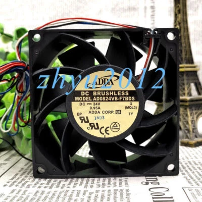 Ventilador de refrigeración de 4 hilos ADDA AD0824VB-F7BDS 24V 0,95A 8038 8 CM 1 pieza Foto 1 de 3