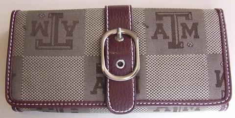 New Texas A&M Aggies Wallet, Women, Ladies, Jacquard, Checkbook Gift for Her Mom Cover