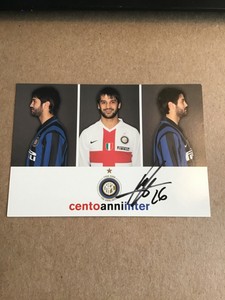 Cristian Chivu, Romania 🇷🇴  Internazionale Milan 2008/09 hand signed 4x6