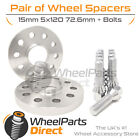 Wheel Spacers (2) & Bolts 15mm for BMW M3 [F80] 14-18 On Aftermarket Wheels