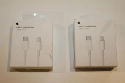 GENUINE Apple USB-C to Lightning (1m) Cable 2 PACK  MQGJ2AM/A OPEN BOX - Image 1 of 3