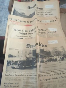 (4) Davison Index Michigan 1970er Jahre Werbung Chevy Buick Whiteys High School Fußball - Bild 1 von 24