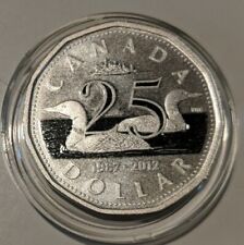 1987-2012 25th Anniversary Of The Loonie $1 Canada 9999 Silver Proof Coin