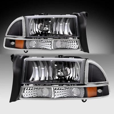 For 1997-2004 Dodge Dakota Headlamp 1998-2003 Dodge Durango Headlights LH+RH - Image 1 of 4