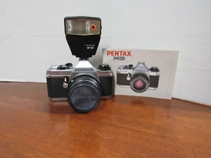 Pentax MG 35mm SLR Camera & 50mm Lens & AF160 - Picture 1 of 8