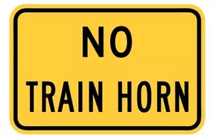 No Train Horn Railroad Railway Train Sticker Decal R7321 - Picture 1 of 1