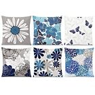  Blue Grey Pillow Covers 18x18 Set of 6 Decorative Daisy 18x18 Inch Blue_daisy