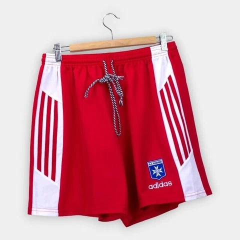 Vintage AJ Auxerre 1996 / 1997 Home Football Shorts Adidas Red Adults L - XL Cover